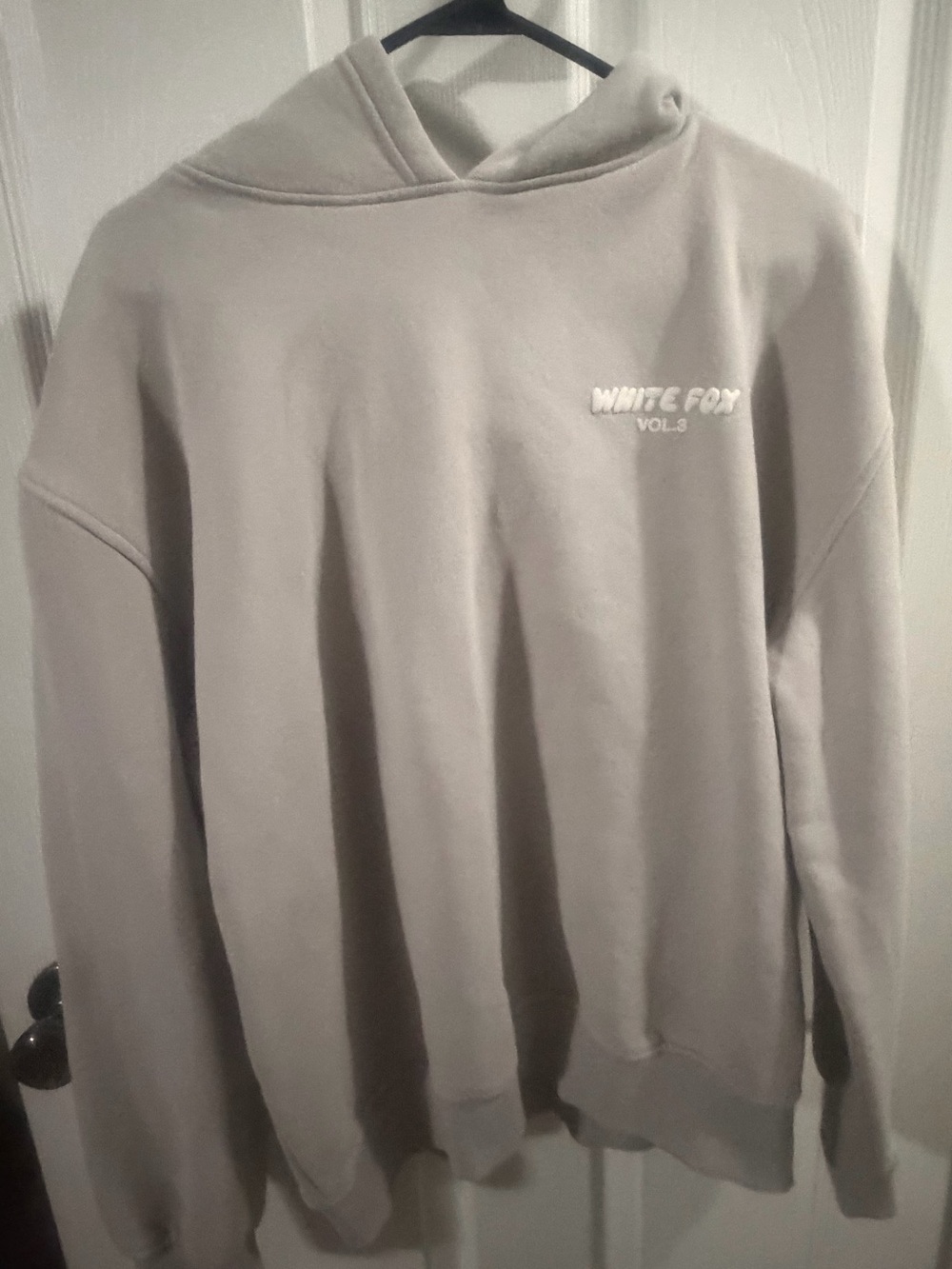White Fox Boutique Gray Logo Hoodie
